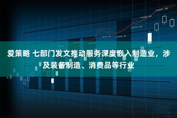 爱策略 七部门发文推动服务深度嵌入制造业，涉及装备制造、消费品等行业